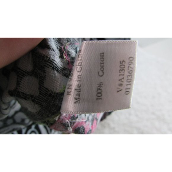 Coldwater Creek Jacket 1X Black Green Pink zip front Pockets Cotton - Picture 5 of 8